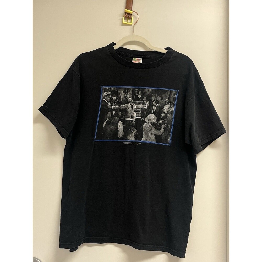 VTG 1996 Rare Fotofolio Louis Armstrong Billie Holiday T-Shirt Phil Stern Size L